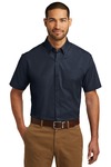 Port Authority W101 Short Sleeve Carefree Poplin Shirt Front Thumbnail