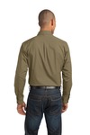 port authority s649 stain-release roll sleeve twill shirt Back Thumbnail