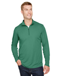 Team 365 TT31H Men's Zone Sonic Heather Performance Quarter-Zip Back Thumbnail