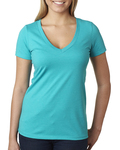Next Level 6640 Ladies' CVC Deep V-Neck T-Shirt Front Thumbnail