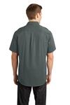port authority s648 stain-release short sleeve twill shirt Back Thumbnail
