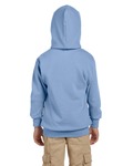 Hanes P473 Youth 7.8 oz. EcoSmart® 50/50 Pullover Hooded Sweatshirt Back Thumbnail