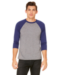 Bella + Canvas 3200 Unisex 3/4-Sleeve Baseball T-Shirt Front Thumbnail
