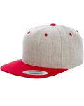 Yupoong 6089MT Adult 6-Panel Structured Flat Visor Classic Two-Tone Snapback Front Thumbnail