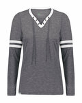 Holloway 223246 Ladies' Monterey Long-Sleeve V-Neck Front Thumbnail