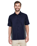 north end 87042 men's fuse colorblock twill shirt Front Thumbnail