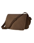 Authentic Pigment 1908 Pigment-Dyed Raw Edge Messenger Bag Front Thumbnail