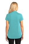 port authority l574 ladies digi heather performance polo Back Thumbnail