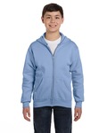 hanes p480 youth ecosmart ® full-zip hooded sweatshirt Front Thumbnail