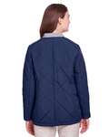 ultraclub uc708w women's dawson quilted hacking jacket Back Thumbnail