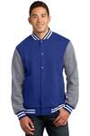 sport-tek st270 fleece letterman jacket Front Thumbnail