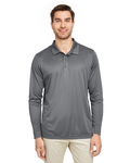 team 365 tt51l men's zone performance long sleeve polo Front Thumbnail