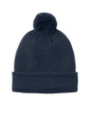 port authority c978 cozy pom beanie Front Thumbnail