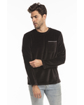 us blanks us5594 unisex velour long sleeve pocket t-shirt Front Thumbnail