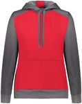 augusta sportswear 6867 ladies three-season fleece pullover hoodie Front Thumbnail