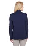 ultraclub uc792w women's coastal pique fleece quarter-zip Back Thumbnail