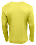 a4 n3521 unisex sprint long-sleeve pocket t-shirt Back Thumbnail