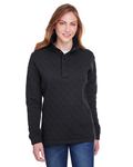 j america ja8891 ladies' quilted snap pullover Front Thumbnail