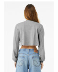 Bella + Canvas 6501B FWD Fashion Ladies' Cropped Long-Sleeve T-Shirt Back Thumbnail