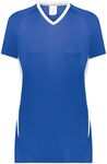 Augusta Sportswear 6916 Girls Cutter+ V-Neck Jersey Front Thumbnail