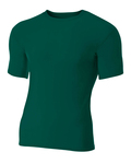 A4 N3130 Adult Polyester Spandex Short Sleeve Compression T-Shirt Front Thumbnail