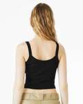 bella + canvas 1012be ladies' micro ribbed scoop tank Back Thumbnail