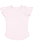 Rabbit Skins RS3339 Toddler Girls Flutter Sleeve T Front Thumbnail