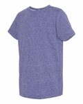 LAT 6191 Youth Harborside Mélange T-Shirt Side Thumbnail
