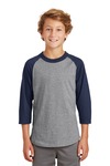 Sport-Tek YT200 Youth Colorblock Raglan Jersey Front Thumbnail