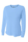 a4 nw3002 ladies' long sleeve cooling performance crew shirt Front Thumbnail
