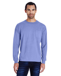 comfortwash by hanes gdh250 unisex 5.5 oz., 100% ringspun cotton garment-dyed long-sleeve t-shirt with pocket Back Thumbnail