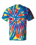 dyenomite 200td rainbow cut spiral t-shirt Back Thumbnail