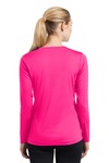 Sport-Tek LST353LS Women's Long Sleeve PosiCharge ® Competitor™ V-Neck Tee Back Thumbnail