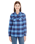 Burnside B5210 Ladies' Plaid Boyfriend Flannel Shirt Side Thumbnail