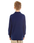 jerzees 437yl youth 5.6 oz. spotshield™ long-sleeve jersey polo Back Thumbnail