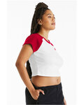 bella + canvas 1201 ladies' micro ribbed raglan baby tee Side Thumbnail