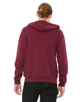 Bella + Canvas 3739 Unisex Sponge Fleece Full-Zip Hooded Sweatshirt Back Thumbnail