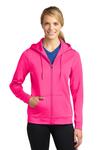 sport-tek lst238 ladies sport-wick ® fleece full-zip hooded jacket Front Thumbnail