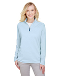 Devon & Jones DG480W CrownLux Performance™ Ladies' Clubhouse Micro-Stripe Quarter-Zip Front Thumbnail