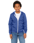 bella + canvas 3739y youth sponge fleece full-zip hooded sweatshirt Side Thumbnail