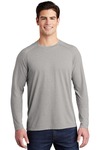 sport-tek st400ls posicharge ® long sleeve tri-blend wicking raglan tee Front Thumbnail