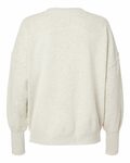 mv sport w22712 women's sueded fleece crewneck sweatshirt Back Thumbnail