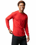 russell athletic 600lrus combed ringspun long sleeve t-shirt Side Thumbnail