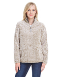 j america ja8451 ladies' epic sherpa 1/4 zip Front Thumbnail