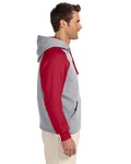 Jerzees 96CR Adult 8 oz. NuBlend® Colorblock Raglan Pullover Hood Side Thumbnail
