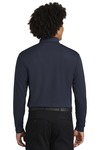 sport-tek st640ls posicharge ® racermesh ® long sleeve polo Back Thumbnail