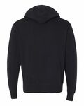 independent trading co. prm90htz unisex heathered french terry full-zip hooded sweatshirt Back Thumbnail