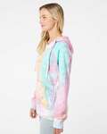 MV Sport W1162 Women’s Courtney Burnout V-Notch Hooded Sweatshirt Side Thumbnail