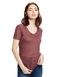 us blanks us333 ladies' scalloped hem short-sleeve scoop neck Side Thumbnail