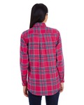 backpacker bp7030 ladies' yarn-dyed flannel shirt Back Thumbnail